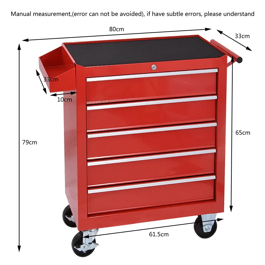 Boîte à outils de rangement à 5 tiroirs Chariot d'atelier