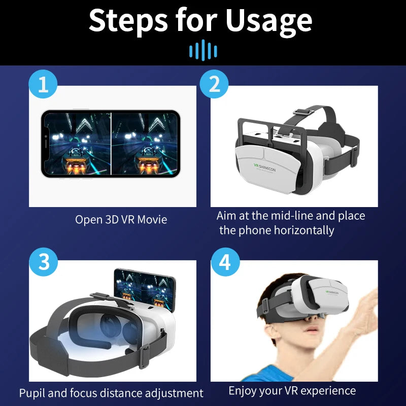 Casque de lunettes de réalité virtuelle