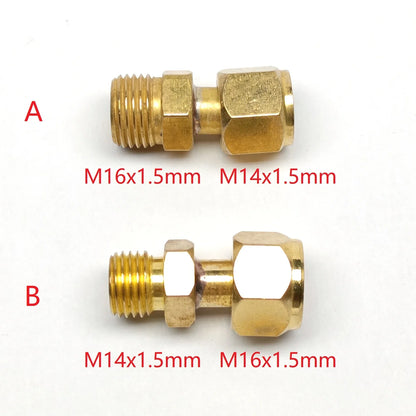 M16 à M14 M16x1,5 mm M14x1,5 mm gaz eau raccord rapide connecteur de tuyau adaptateur écrou en laiton TIG soudage plasma torche de soudage pièce