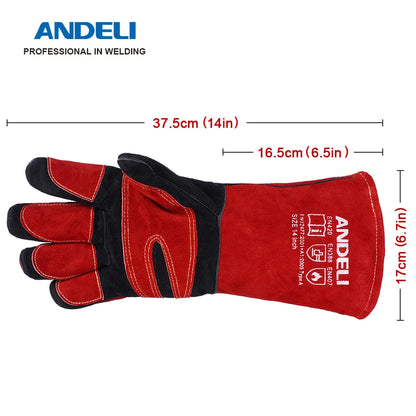 Gant de soudage ANDELI 27 cm Gants de travail multifonctionnels