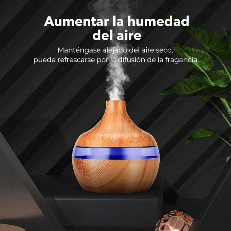 Humidificateur d'air 300 ml Diffuseur d'huiles essentielles et d'arômes